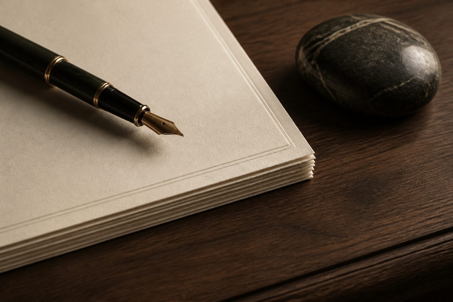Private correspondence materials on a quiet desk